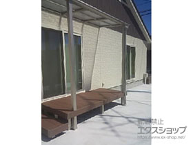 のテラス屋根 ヴェクターテラス F型 テラスタイプ 単体 積雪〜20cm対応 施工例