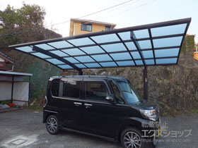 のカーポート レイナポートグラン　積雪〜20cm対応＋着脱式サポート 標準・ハイルーフ兼用 2本入り×1セット 施工例