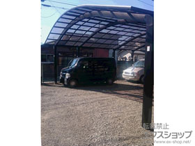 のカーポート リベルポートシグマIII 延長 積雪〜20cm対応＋屋根材ホルダー 12タイプ用 2セット 施工例