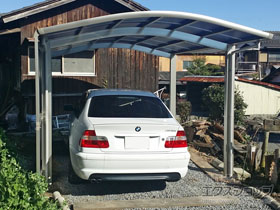 のカーポート レイナワンポートグラン　積雪〜20cm対応＋サイドパネル 施工例