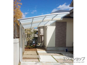 のカーポート ネスカR (ラウンドスタイル) 積雪〜20cm対応＋ネスカR 物干しセット 標準用 2本入り×1セット 施工例