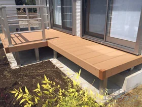 YKKAP�̃E�b�h�f�b�L ���E�b�h�f�b�L 200�{�V���v�����_���f�b�L�t�F���X2�^�����i�q2�{�^�C�v�� �{�H��