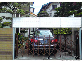 のカーゲート トリップゲート RB型 ノンレール 片開き 32S 施工例