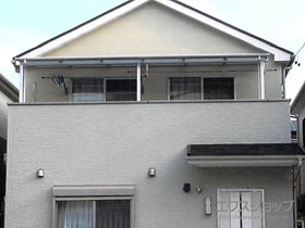 のバルコニー・ベランダ屋根 スピーネ F型 屋根タイプ 連棟 積雪〜20cm対応 施工例