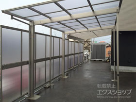 のカーポート エフルージュグラン 積雪〜20cm対応＋サイドパネル・着脱式サポート 施工例