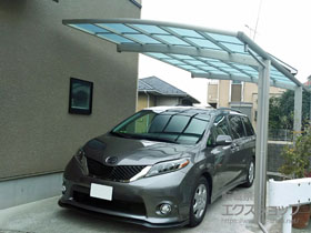 のカーポート レイナポートグラン　積雪〜20cm対応＋着脱式サポート 標準・ハイルーフ兼用 2本入り×1セット 施工例