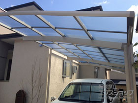 のカーポート ネスカR (ラウンドスタイル) 延長 積雪〜20cm対応 施工例