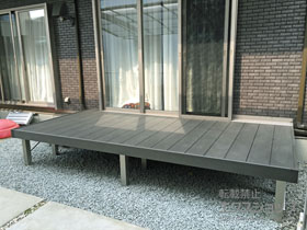 のウッドデッキ リウッドデッキ 200＋独立式 リウッド ステップ2型 施工例