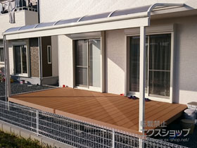 のウッドデッキ リウッドデッキ 200＋75角テラス柱用カバー 柱2本分×1セット 施工例