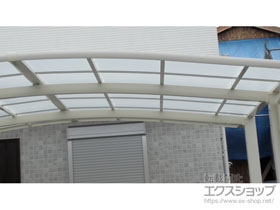 のカーポート ネスカR (ラウンドスタイル) ワイド 積雪〜20cm対応 施工例