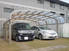 のカーポート テールポートシグマIII 1500 ワイド 積雪〜50cm対応 施工例