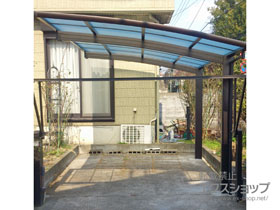 のカーポート レイナポートグラン　積雪〜20cm対応＋着脱式サポート 標準・ハイルーフ兼用 2本入り×1セット 施工例