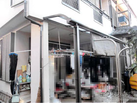 のテラス屋根 スピーネ R型 テラスタイプ 単体 積雪〜20cm対応 施工例