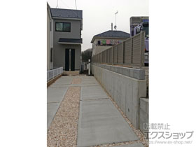 のフェンス・柵 ミエーネフェンス 目隠しルーバー 自由柱 施工例