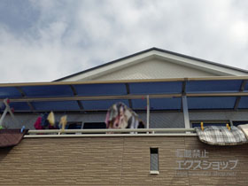 のバルコニー・ベランダ屋根 ヴェクターテラス R型 屋根タイプ 連棟 積雪〜20cm対応 施工例