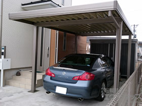 のカーポート テリオスポートIII 1500 角柱4本仕様 積雪〜50cm対応 施工例