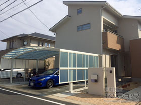 のカーポート レイナトリプルポートグラン　積雪〜20cm対応＋サイドパネル×2 施工例