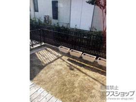 のフェンス・柵 エクスラインフェンス4型 ラチス格子タイプ 自由柱 施工例