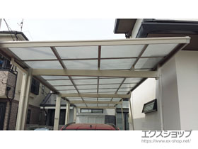 のカーポート マイリッシュデラックス 通常勾配(前上がり) 縦連棟 積雪〜20cm対応＋縦連棟 サポートセット Ｈ＝2500用 2本入り×2セット 【CPRSHK】 施工例