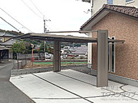 のカーポート アーキフラン ワイド 積雪〜20cm対応 施工例