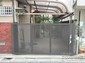 のカーゲート エススライドA型 片引き 手動タイプ 30-16 施工例