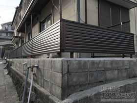 のフェンス・柵 ミエーネフェンス 目隠しルーバータイプ 自由柱施工 施工例
