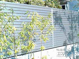 のフェンス・柵 ミエーネフェンス 目隠しルーバータイプ 自由柱施工 施工例