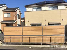 のフェンス・柵 ルシアスフェンスF02型 2段支柱施工 施工例