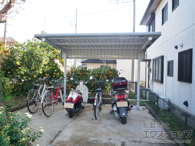 のサイクルポート・駐輪場 自転車置場 BPタイプ 一般型 埋め込み式 【BP-28U】 施工例