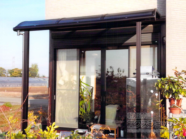 のテラス屋根 プレシオステラス R型 テラスタイプ 単体 積雪〜20cm対応 施工例