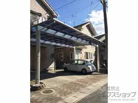 YKKAPのカーポート エフルージュ トリプル 積雪～20cm対応*前枠斜め切詰め納まり 施工例