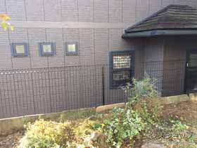 の門扉 エクスライン門扉3型 片開き　門柱使用 施工例