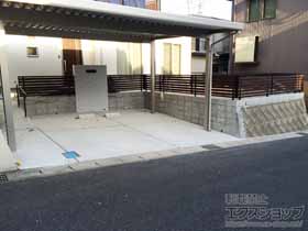 のフェンス・柵 モクアルフェンス 横板タイプ 自由柱施工 施工例