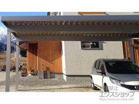 のカーポート ジーポートneo Aタイプ 2台用 角柱4本柱 積雪〜100cm対応 施工例