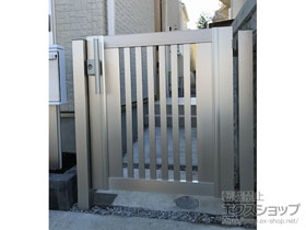 の門扉 エクスライン門扉14型 片開き　門柱使用 施工例