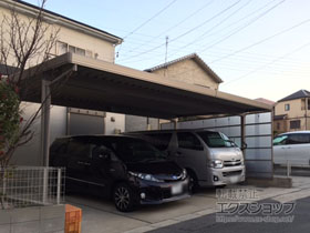 のカーポート テリオスポートIII 900 3台用 角柱4本仕様 積雪〜30cm対応 施工例