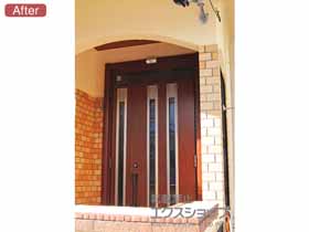 の玄関ドア リシェントII 断熱K2 親子仕様(ランマ付)R F13型 施工例
