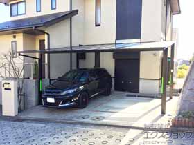 のカーポート ネスカF (フラットスタイル) ワイド 積雪〜20cm対応 施工例