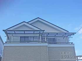 のバルコニー・ベランダ屋根 パワーアルファ L型 ルーフタイプ 単体 積雪〜30cm対応 施工例