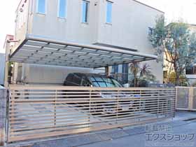 のカーゲート 【特注】ワイドオーバードアS3型 電動タイプ 施工例