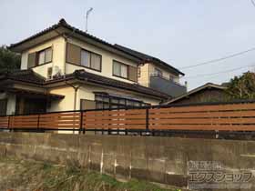 のフェンス・柵 モクアルフェンス 横板タイプ 自由柱施工 施工例