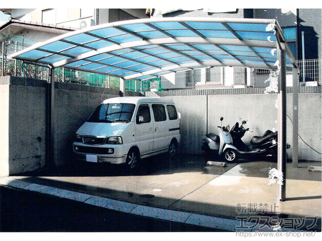 のカーポート ネスカR (ラウンドスタイル) ワイド 積雪〜20cm対応 施工例