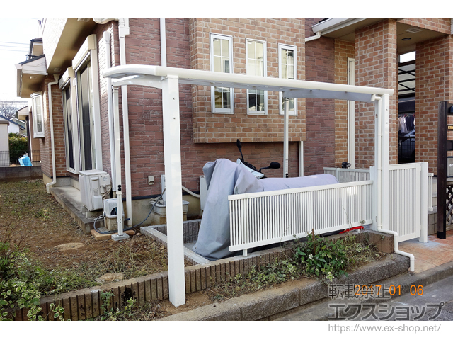 のサイクルポート・駐輪場 ネスカRミニ (ラウンドスタイル) 積雪〜20cm対応 施工例