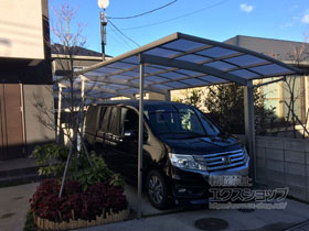 のカーポート プレシオスポート 縦連棟 積雪〜20cm対応 施工例