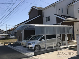 のカーポート ネスカR (ラウンドスタイル) ワイド 積雪〜20cm対応 施工例