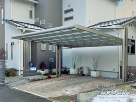 のカーポート 4G フォーグワイド マテリアルカラー 積雪〜20cm対応 施工例