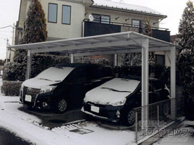 のカーポート エフルージュ ツイン 積雪〜20cm対応 施工例