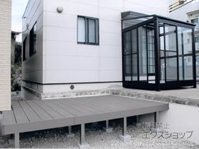 のウッドデッキ レストステージ 幕板納まり 施工例