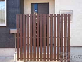 のフェンス・柵 ルシアススクリーンフェンスS04型 たて板格子 自由柱 施工例