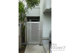 の門扉 エクスライン門扉1型 片開き 門柱使用 施工例